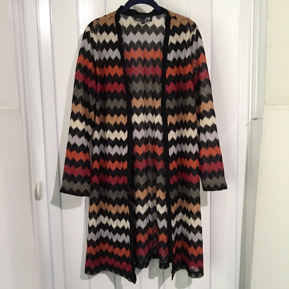 CSC (Carolyn Strauss) Brand Multi-Color Jacket & Pants Sz L